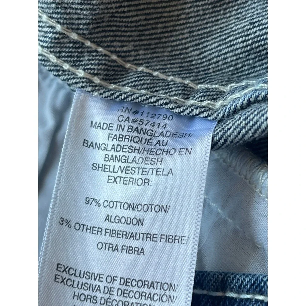 True Religion AOP Logo Denim Trucker Jacket Blue Jean‎ 700703 Mens L NWT